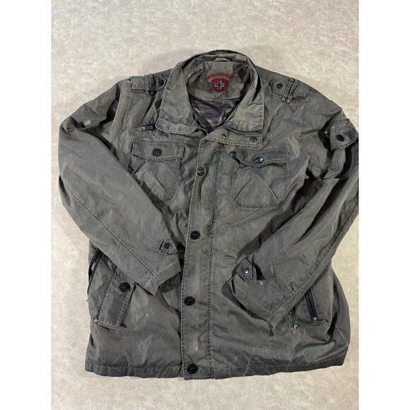 Wellensteyn Retro Mens Long Sleeve Collared Multi Pockets Dark Grey Jacket XXL - Picture 1 of 11